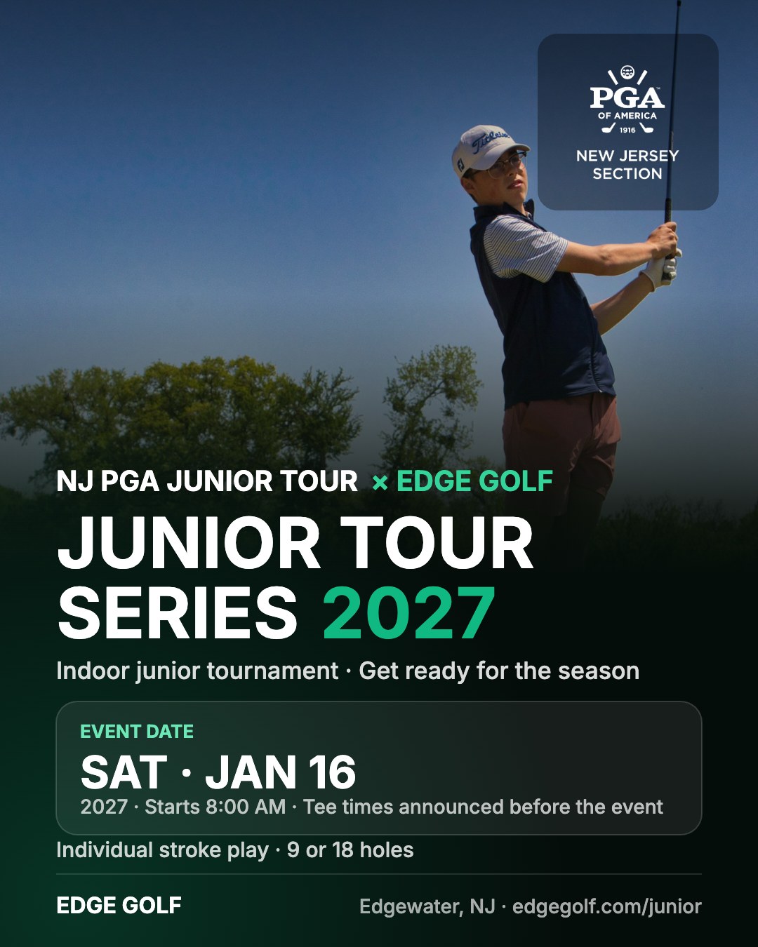 NJ PGA Junior Tour × Edge Golf — Junior Tour Series 2027