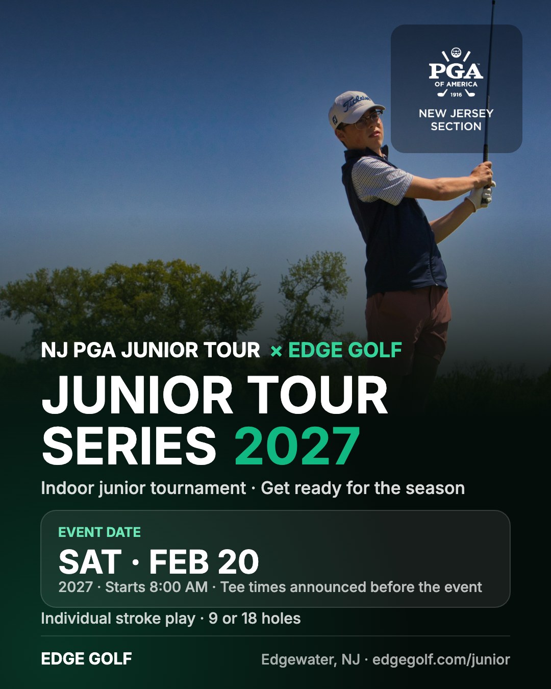 NJ PGA Junior Tour × Edge Golf — Junior Tour Series 2027